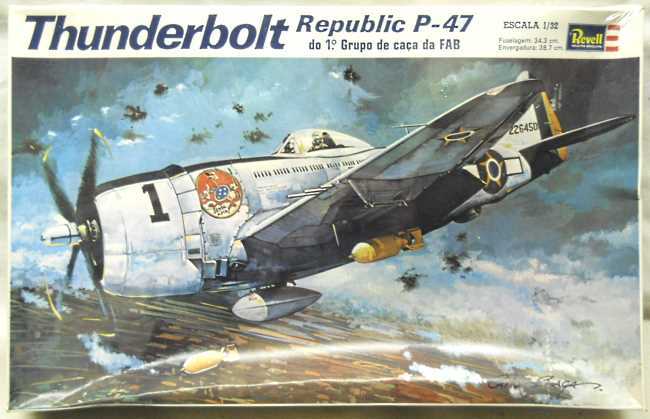 Revell 1/32 P-47D Thunderbolt  Brazilian Air Force - 1st Grupo De Caca de FAB (Forca Aerea Brasileira) - Kikoler Issue, H296Br plastic model kit